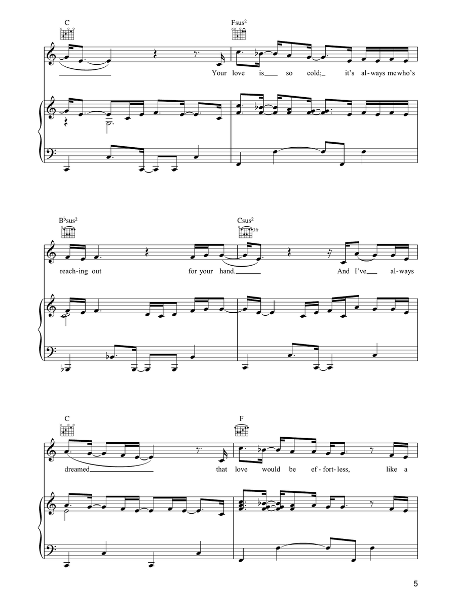 Where Is Your Heart Where Is Your Heart Piano, Vocal, Guitar scores gallery preview page 5