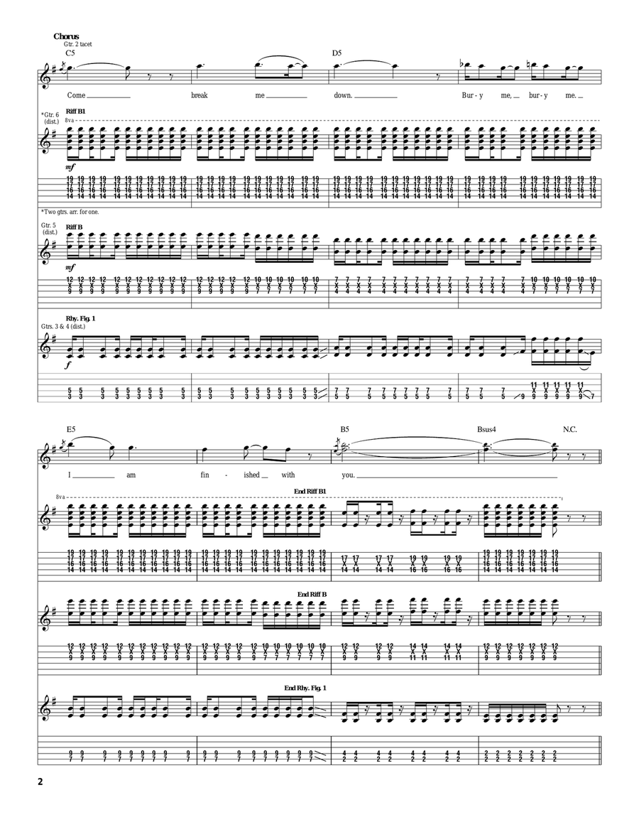 The Kill (Bury Me) The Kill (Bury Me) Acoustic Guitar scores gallery preview page 2