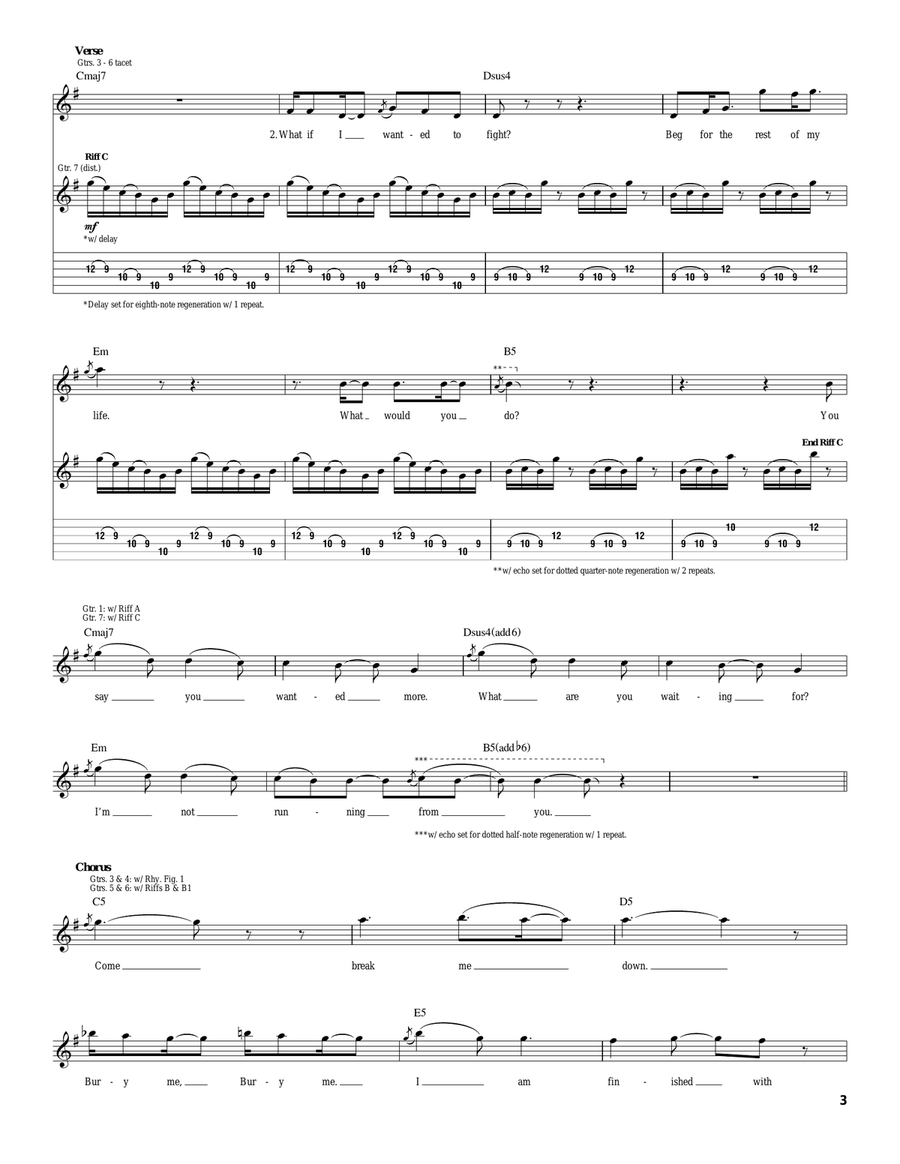 The Kill (Bury Me) The Kill (Bury Me) Acoustic Guitar scores gallery preview page 3