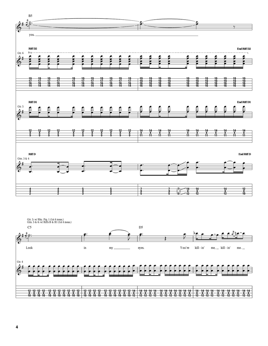 The Kill (Bury Me) The Kill (Bury Me) Acoustic Guitar scores gallery preview page 4