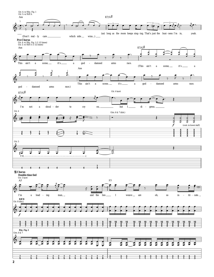 This Ain't A Scene, It's An Arms Race Acoustic Guitar scores gallery preview page 2
