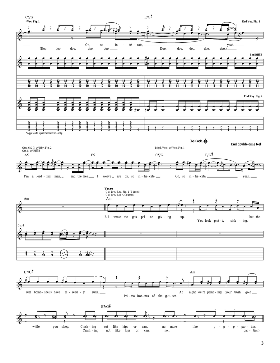 This Ain't A Scene, It's An Arms Race Acoustic Guitar scores gallery preview page 3