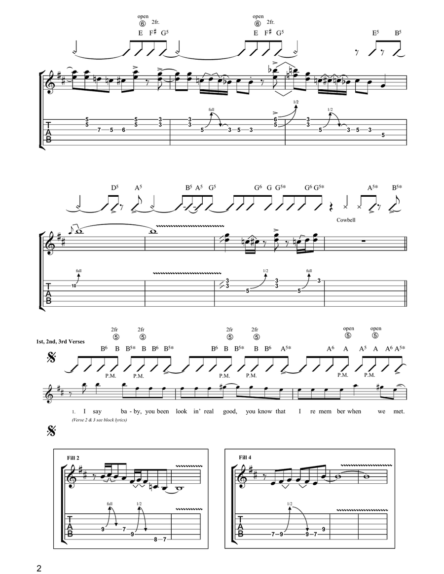 Think About You Think About You Electric Guitar scores gallery preview page 2