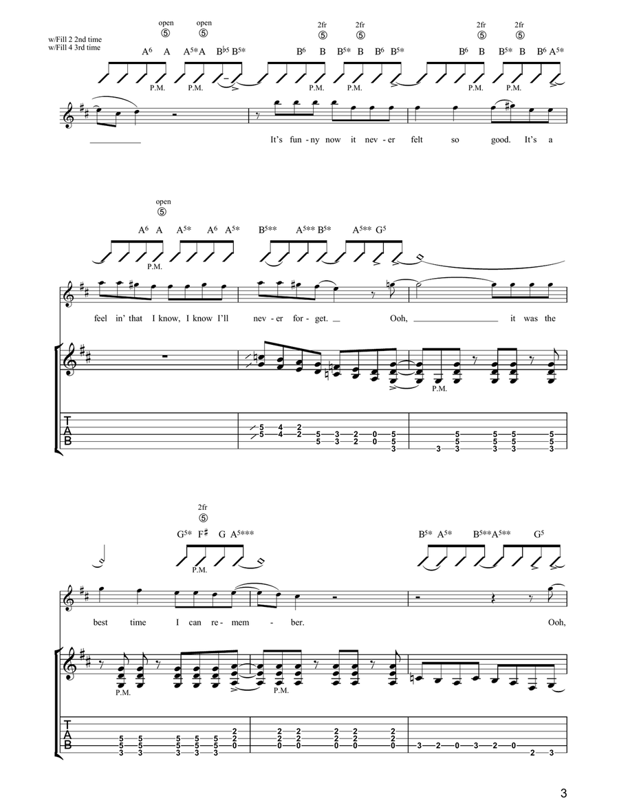 Think About You Think About You Electric Guitar scores gallery preview page 3