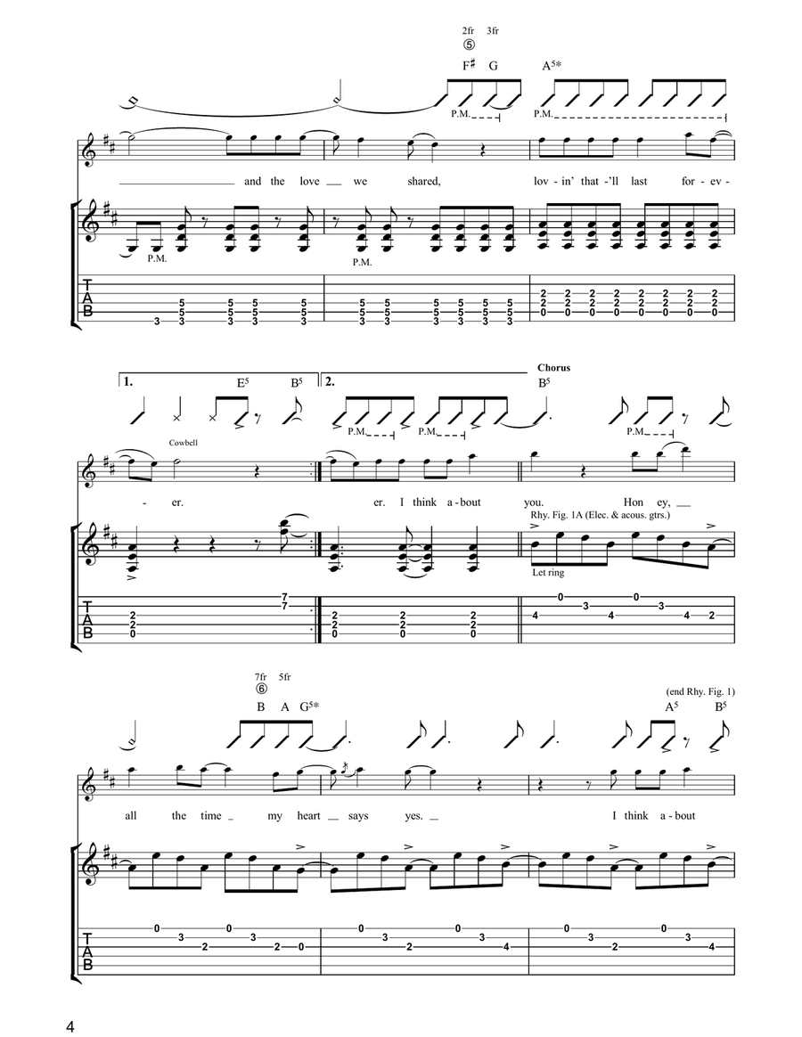 Think About You Think About You Electric Guitar scores gallery preview page 4