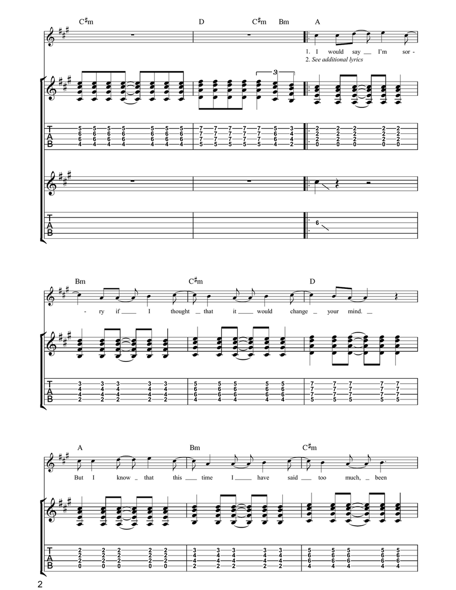 Boys Don't Cry Boys Don't Cry Acoustic Guitar scores gallery preview page 2