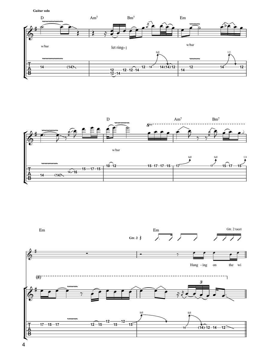 You Do Something To Me You Do Something To Me Guitar Tablature scores gallery preview page 4