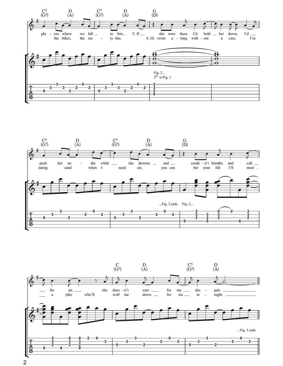 Mersey Paradise Mersey Paradise Guitar Tablature scores gallery preview page 2