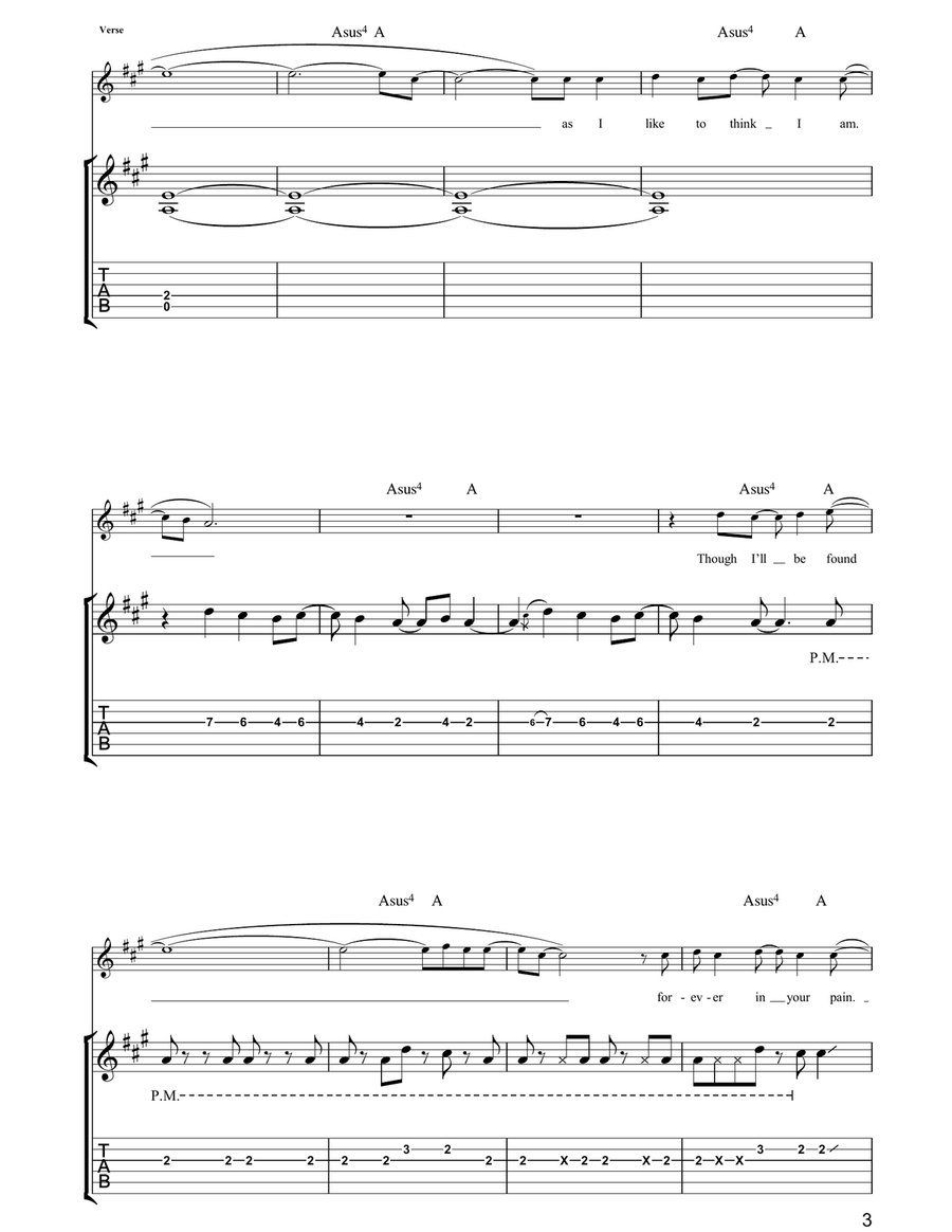 Here It Comes Here It Comes Guitar Tablature scores gallery preview page 3