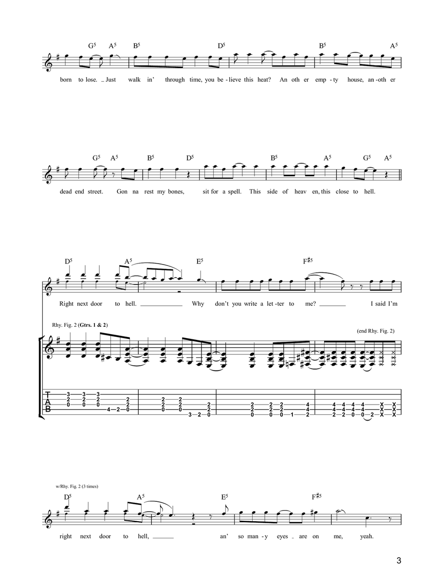 Right Next Door To Hell Right Next Door To Hell Acoustic Guitar scores gallery preview page 3
