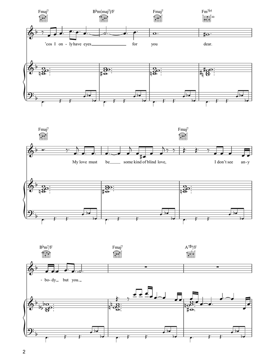 I Only Have Eyes For You Piano, Vocal, Guitar scores gallery preview page 2