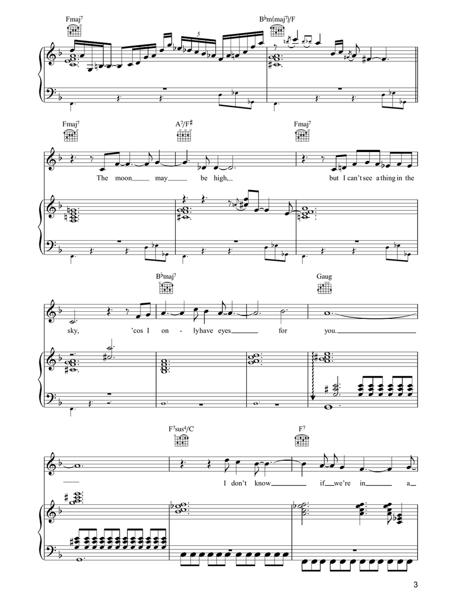 I Only Have Eyes For You Piano, Vocal, Guitar scores gallery preview page 3