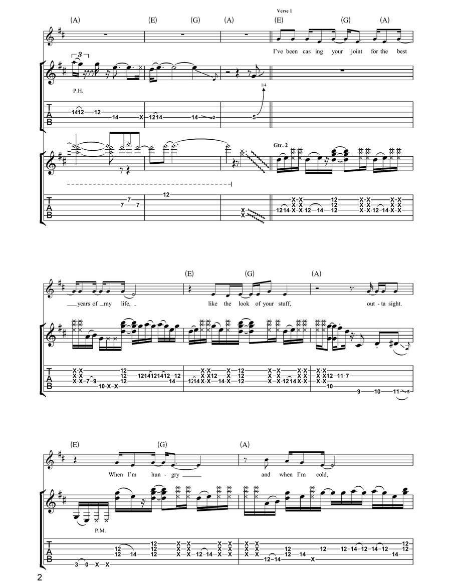 Breaking Into Heaven Breaking Into Heaven Guitar Tablature scores gallery preview page 2