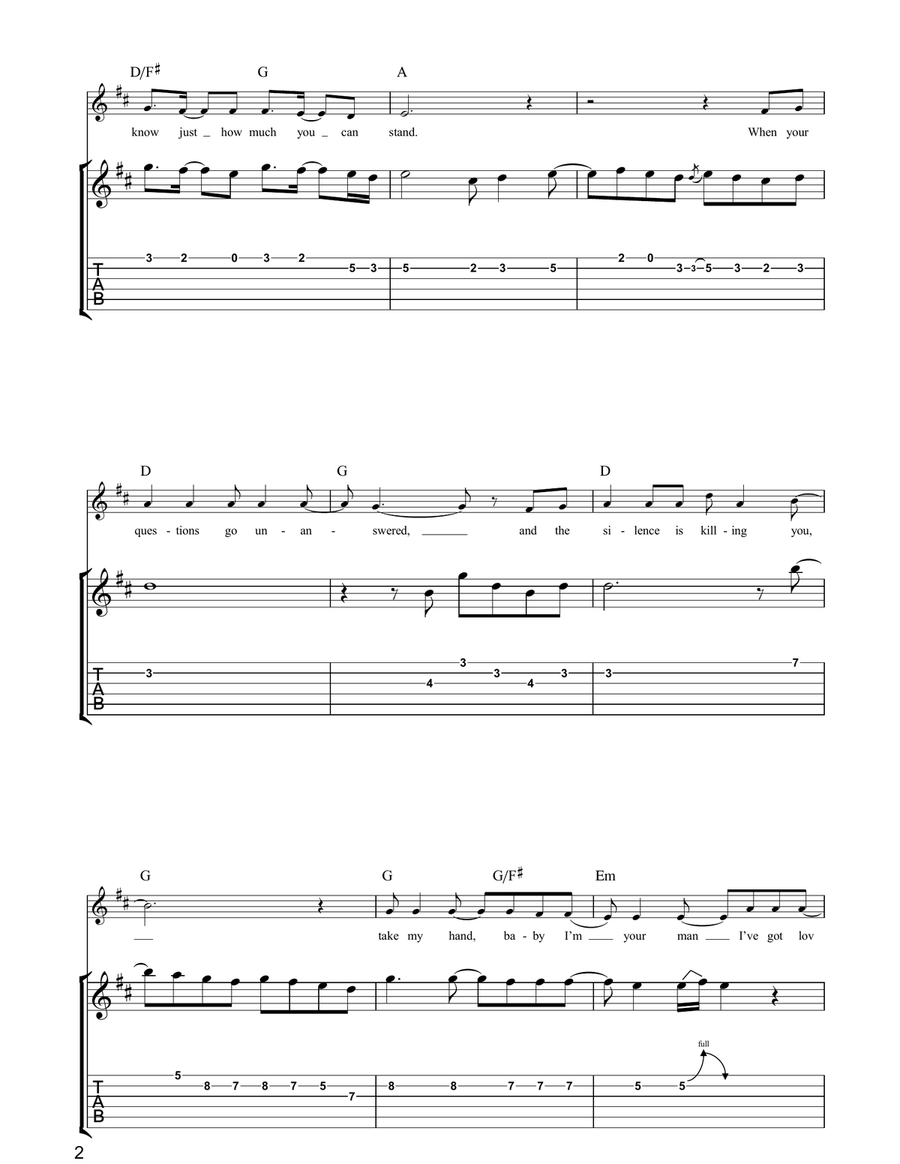 Ten Storey Love Song Ten Storey Love Song Guitar Tablature scores gallery preview page 2