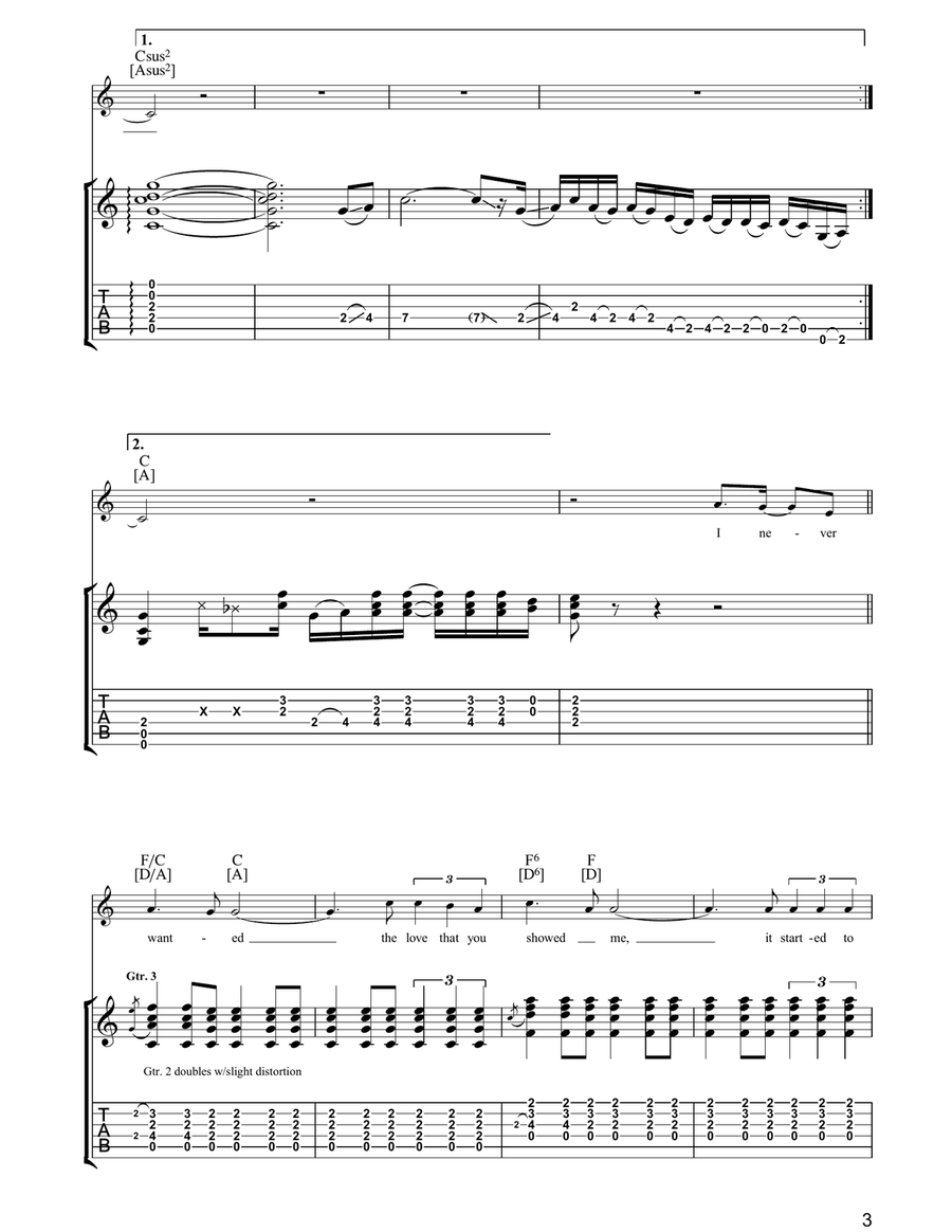 Shoot You Down Shoot You Down Guitar Tablature scores gallery preview page 3