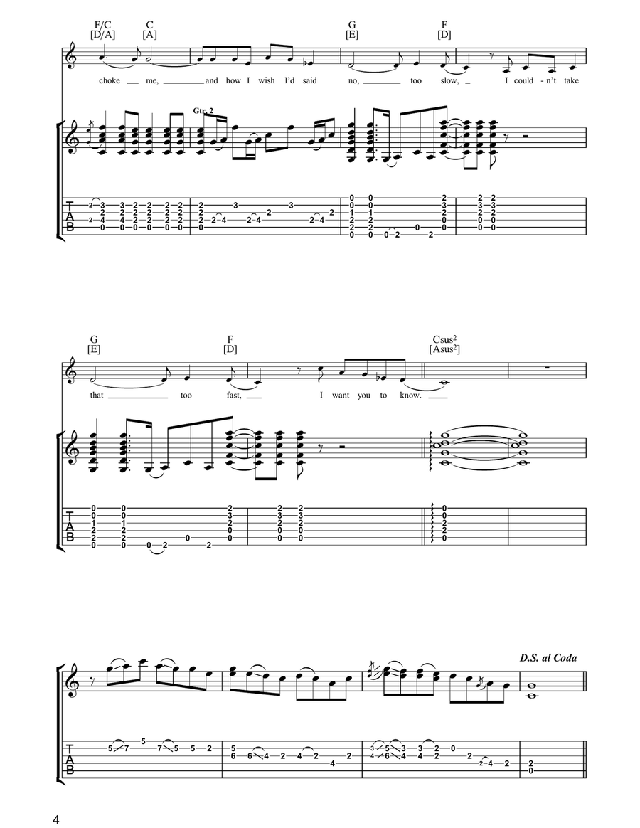 Shoot You Down Shoot You Down Guitar Tablature scores gallery preview page 4