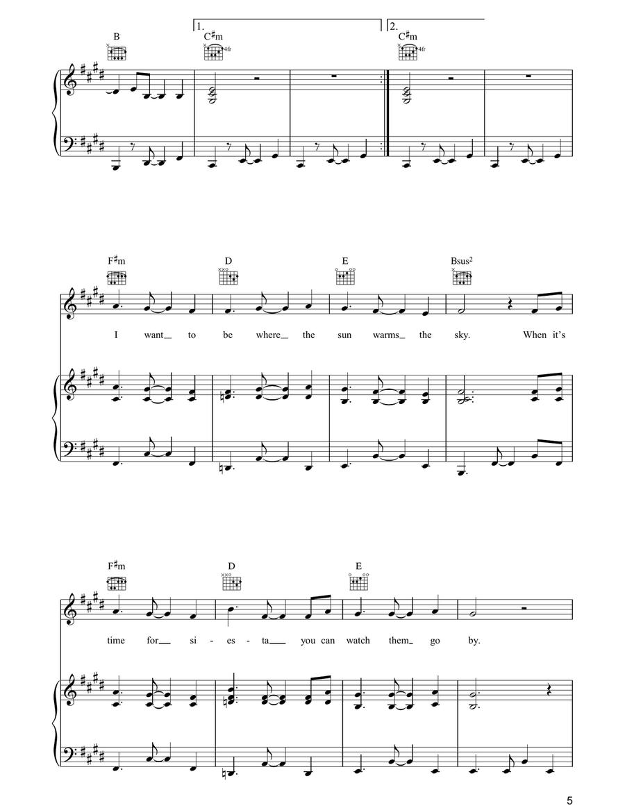 La Isla Bonita La Isla Bonita Acoustic Guitar scores gallery preview page 5