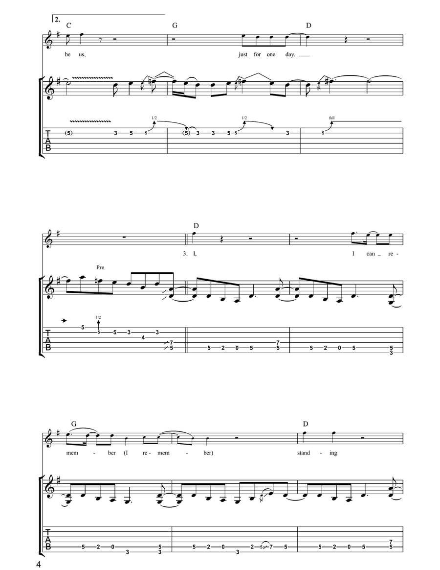 Heroes Heroes Guitar Tablature scores gallery preview page 4