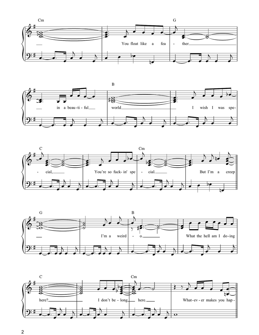 Creep Creep Guitar scores gallery preview page 2