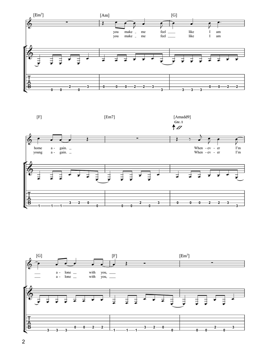 Lovesong Lovesong Acoustic Guitar scores gallery preview page 2