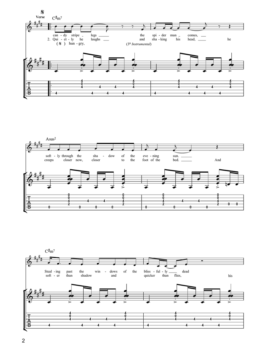 Lullaby Lullaby Acoustic Guitar scores gallery preview page 2