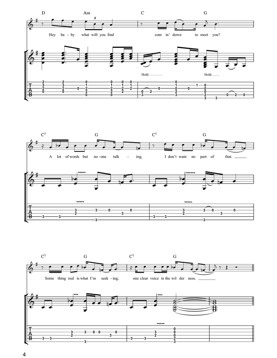 Has My Fire Really Gone Out? Guitar Tablature scores gallery preview page 4