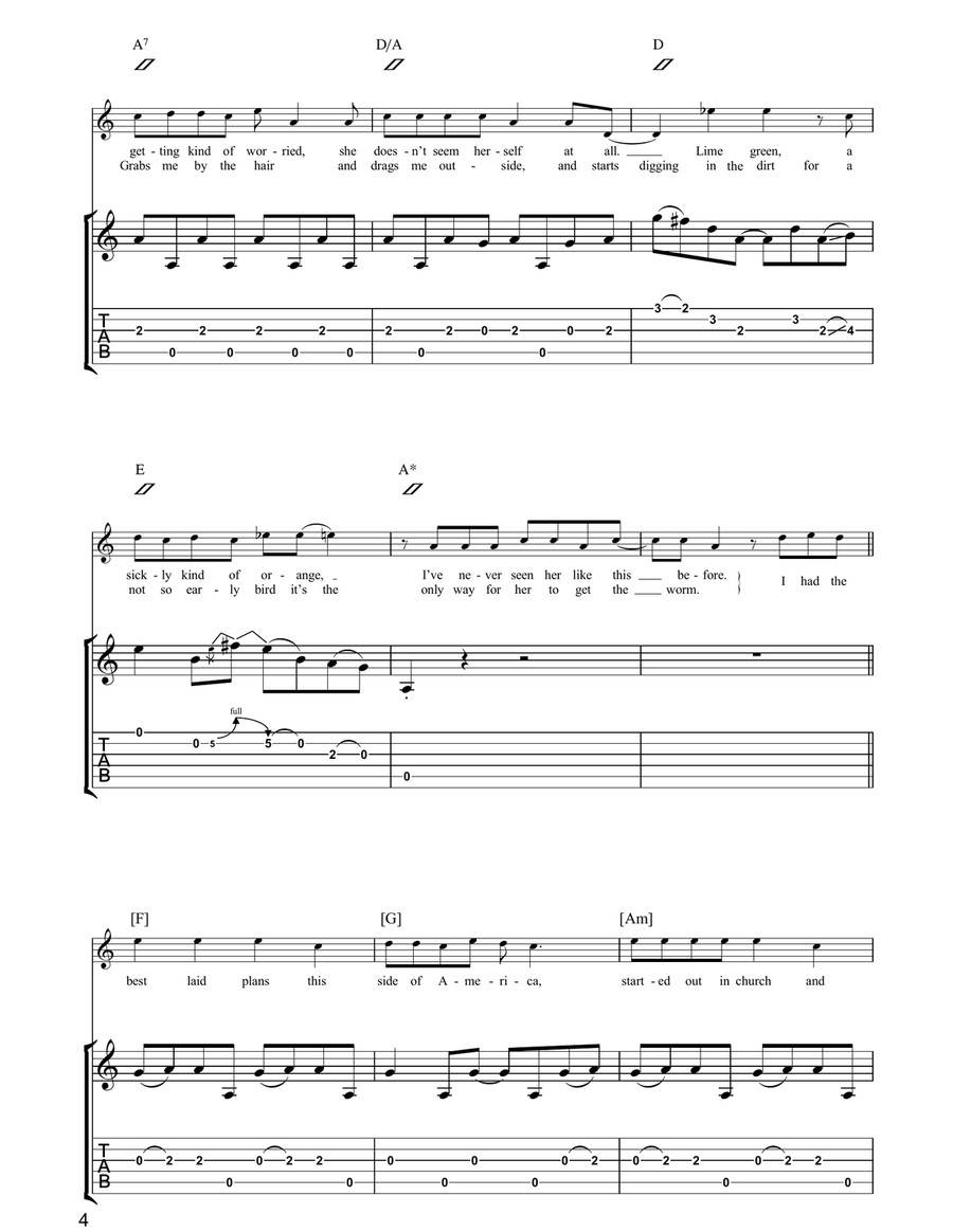 Wrong Number Wrong Number Acoustic Guitar scores gallery preview page 4