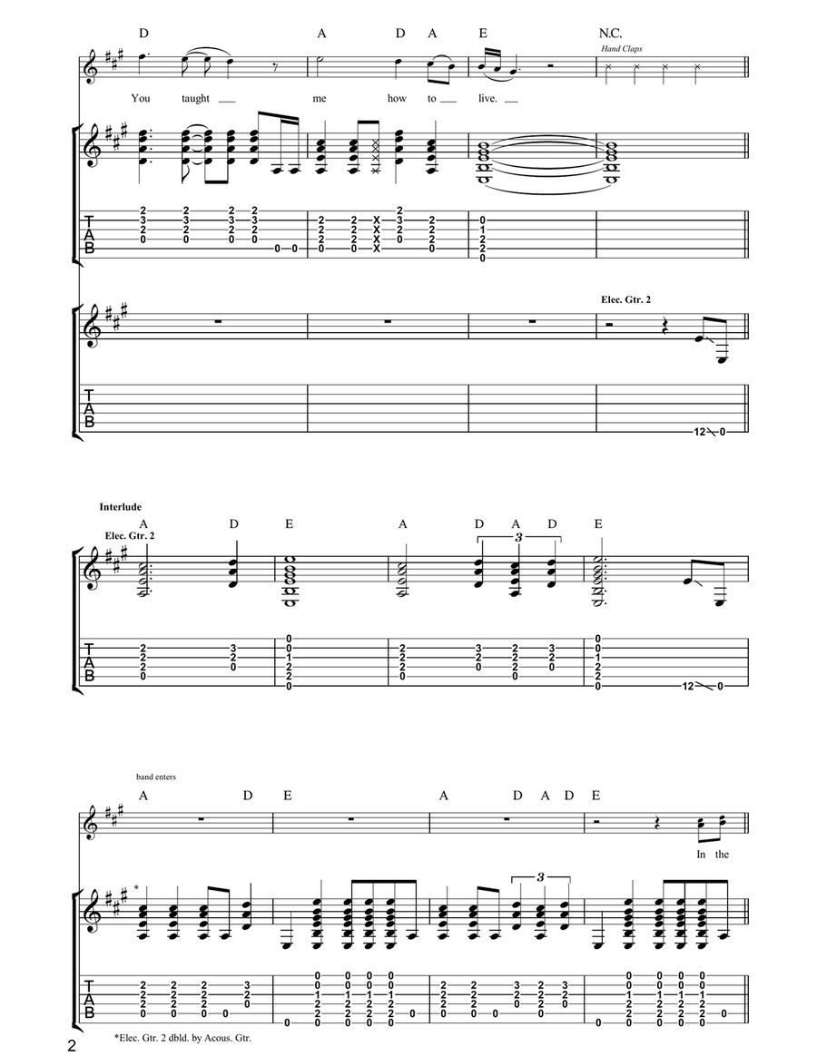 Homecoming Homecoming Guitar Tablature scores gallery preview page 2