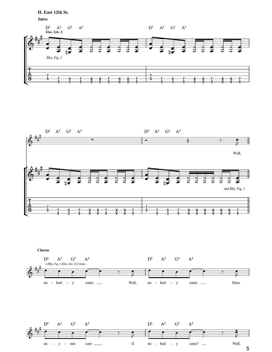 Homecoming Homecoming Guitar Tablature scores gallery preview page 5
