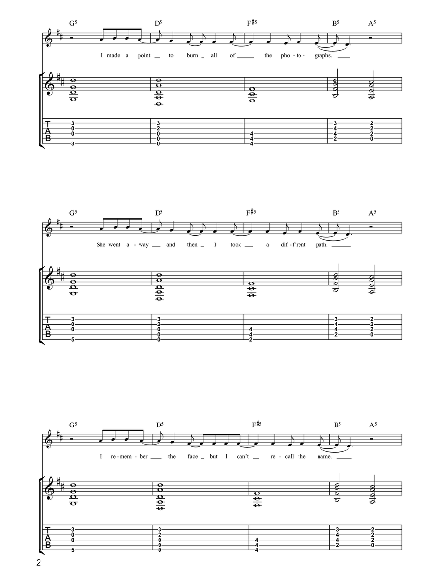 Whatsername Whatsername Guitar Tablature scores gallery preview page 2