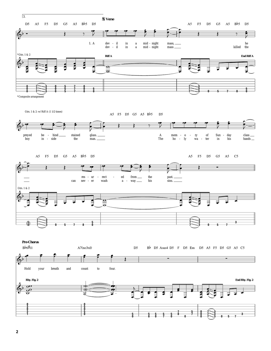 Devil In A Midnight Mass Devil In A Midnight Mass Acoustic Guitar scores gallery preview page 2