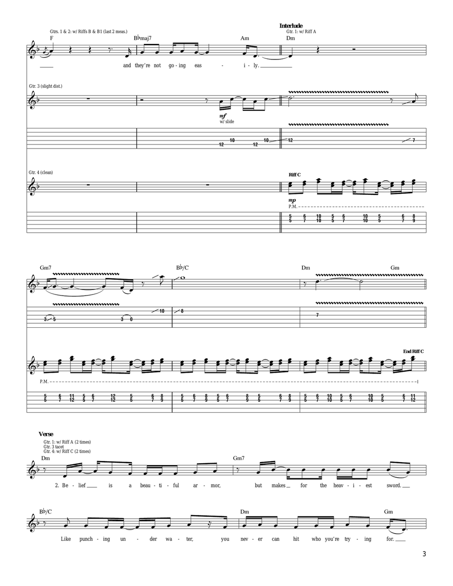 Belief Belief Acoustic Guitar scores gallery preview page 3