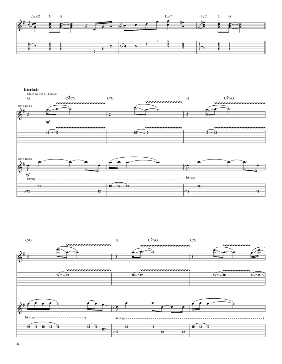 Dreaming With A Broken Heart Acoustic Guitar scores gallery preview page 4