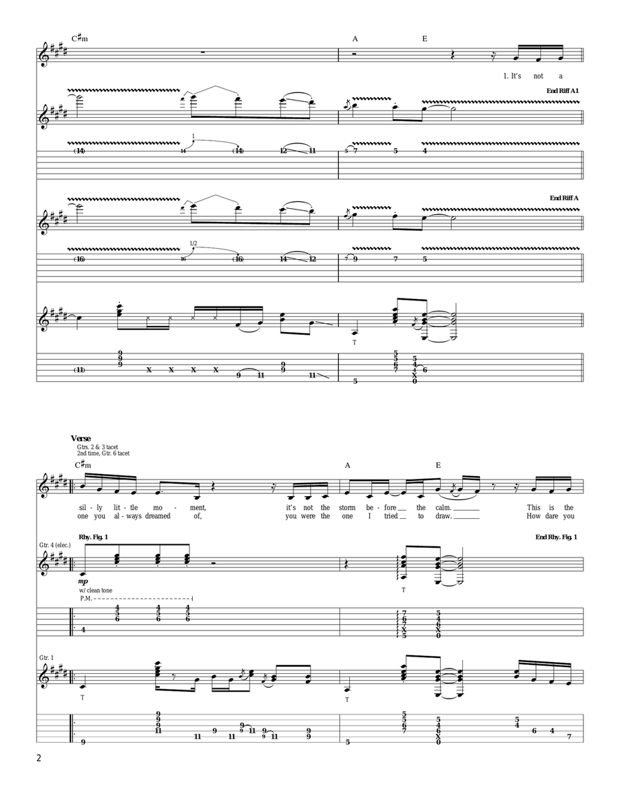 Slow Dancing In A Burning Room Acoustic Guitar scores gallery preview page 2