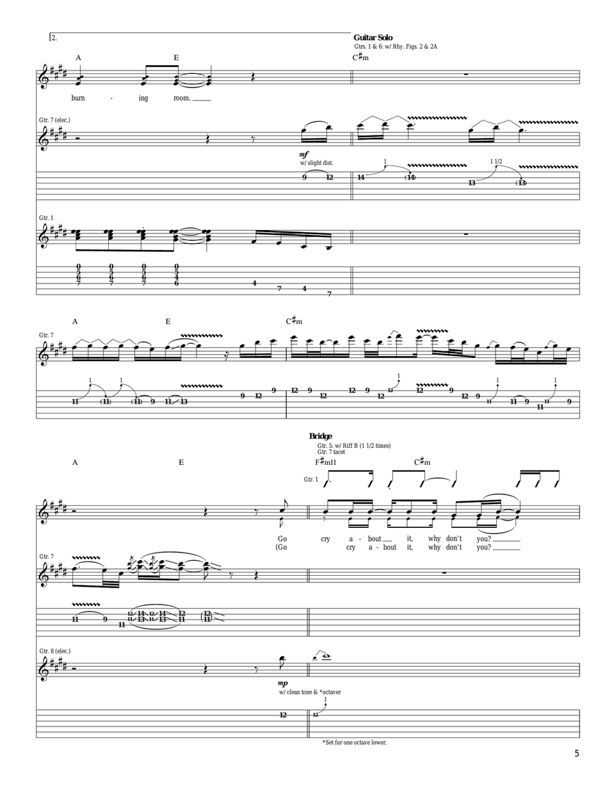 Slow Dancing In A Burning Room Acoustic Guitar scores gallery preview page 5