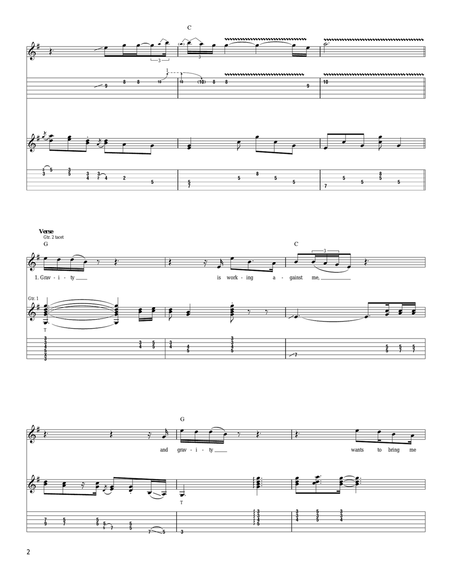 Gravity Gravity Acoustic Guitar scores gallery preview page 2