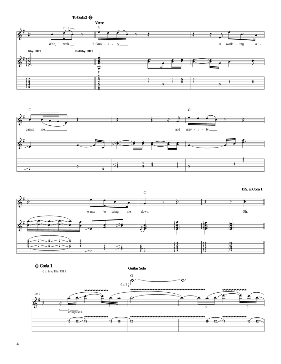 Gravity Gravity Acoustic Guitar scores gallery preview page 4