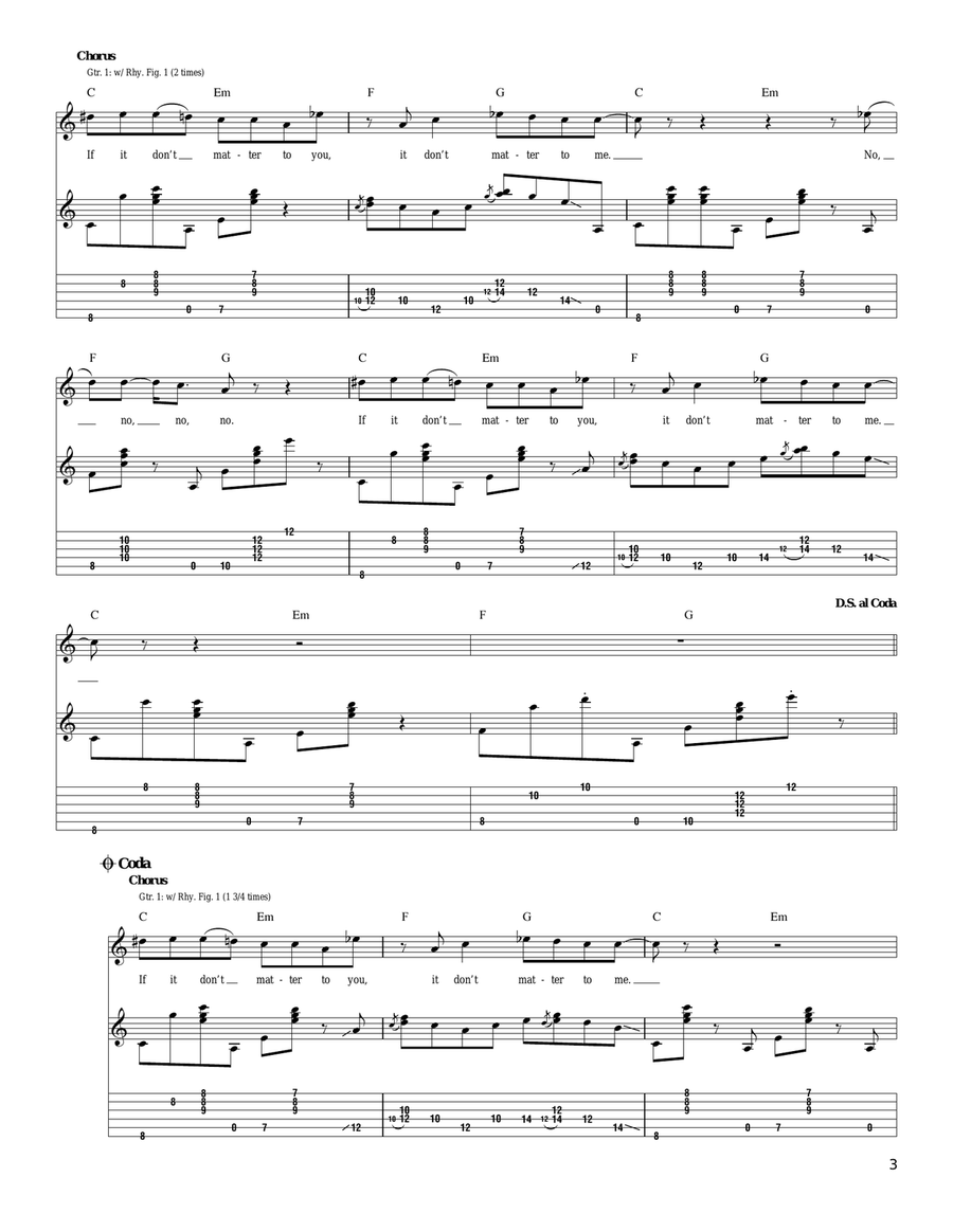 It Don't Matter It Don't Matter Acoustic Guitar scores gallery preview page 3