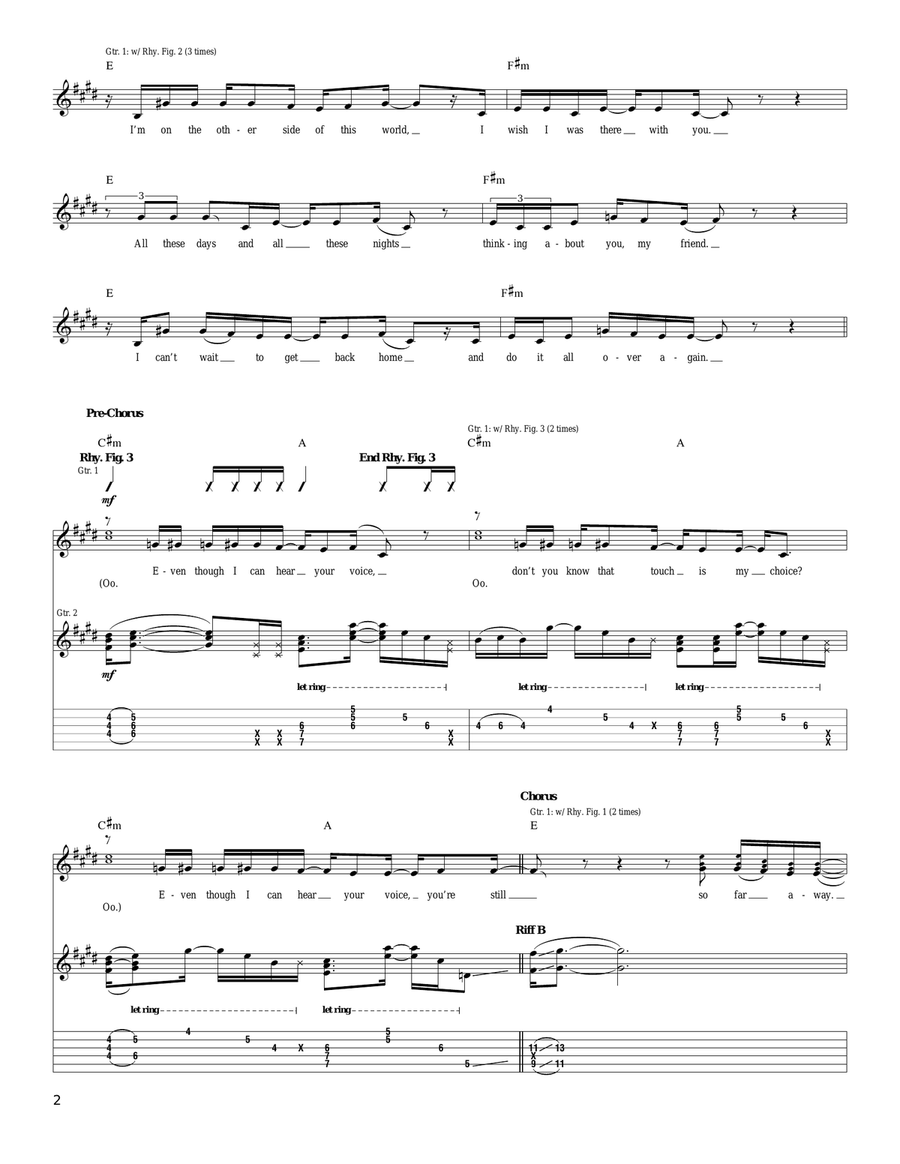 So Far Away So Far Away Acoustic Guitar scores gallery preview page 2