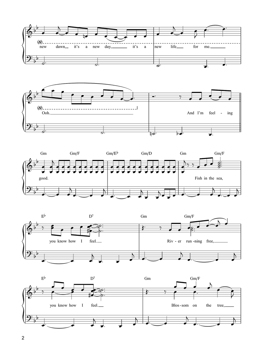 Feeling Good Feeling Good Guitar scores gallery preview page 2