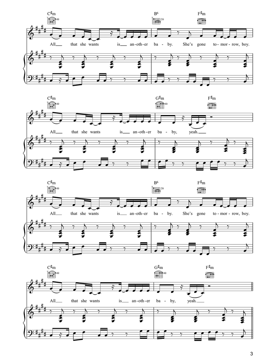 All That She Wants Acoustic Guitar scores gallery preview page 3