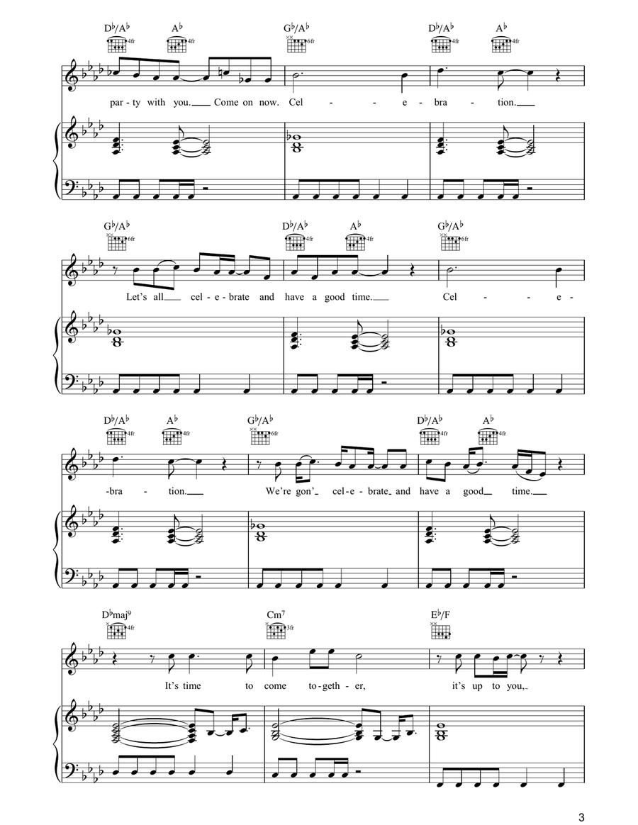 Celebration Celebration Acoustic Guitar scores gallery preview page 3