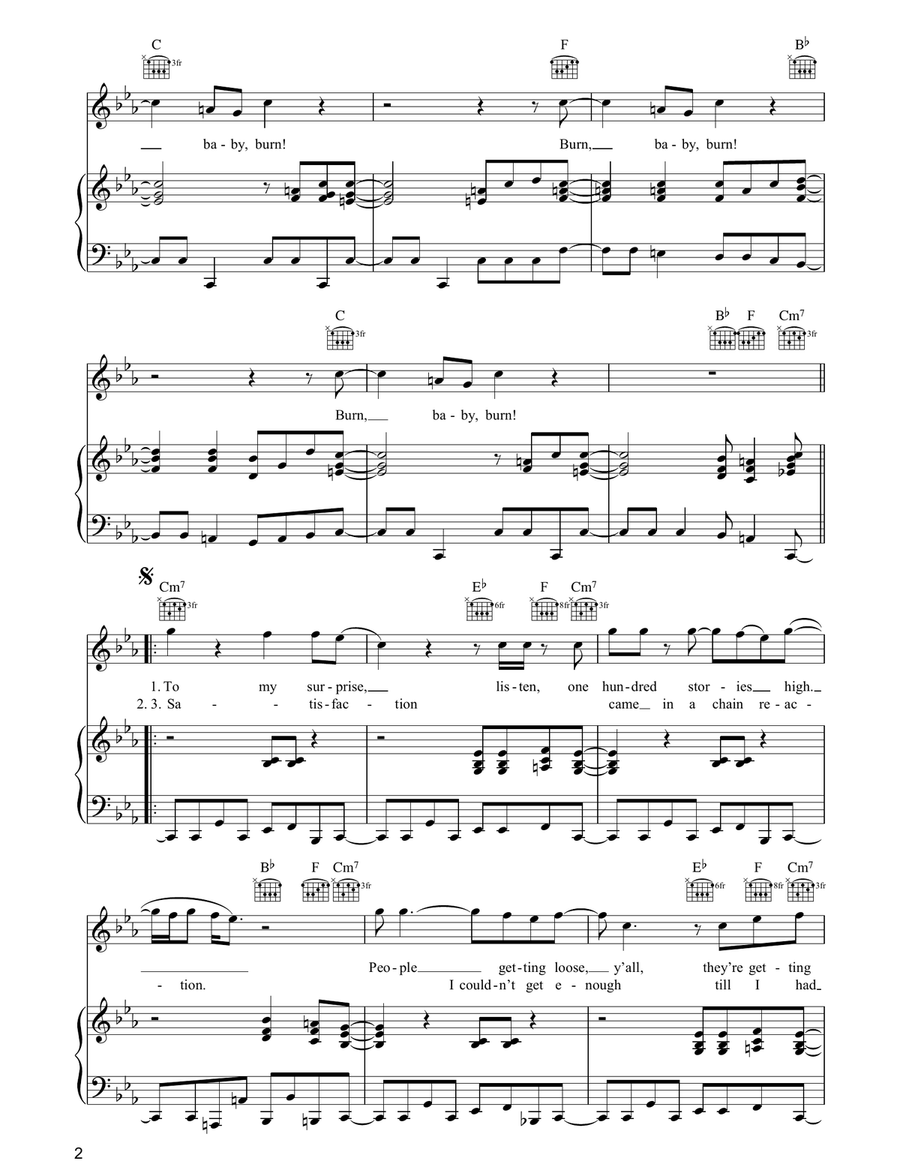 Disco Inferno Disco Inferno Piano, Vocal, Guitar scores gallery preview page 2