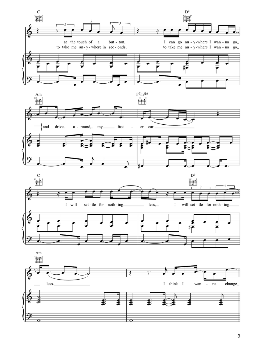 Bigger Stronger Bigger Stronger Piano, Vocal, Guitar scores gallery preview page 3