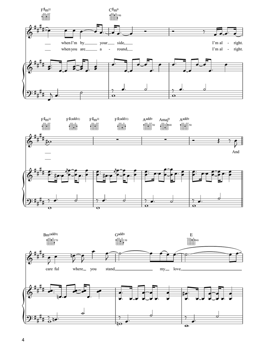 Careful Where You Stand Careful Where You Stand Piano, Vocal, Guitar scores gallery preview page 4