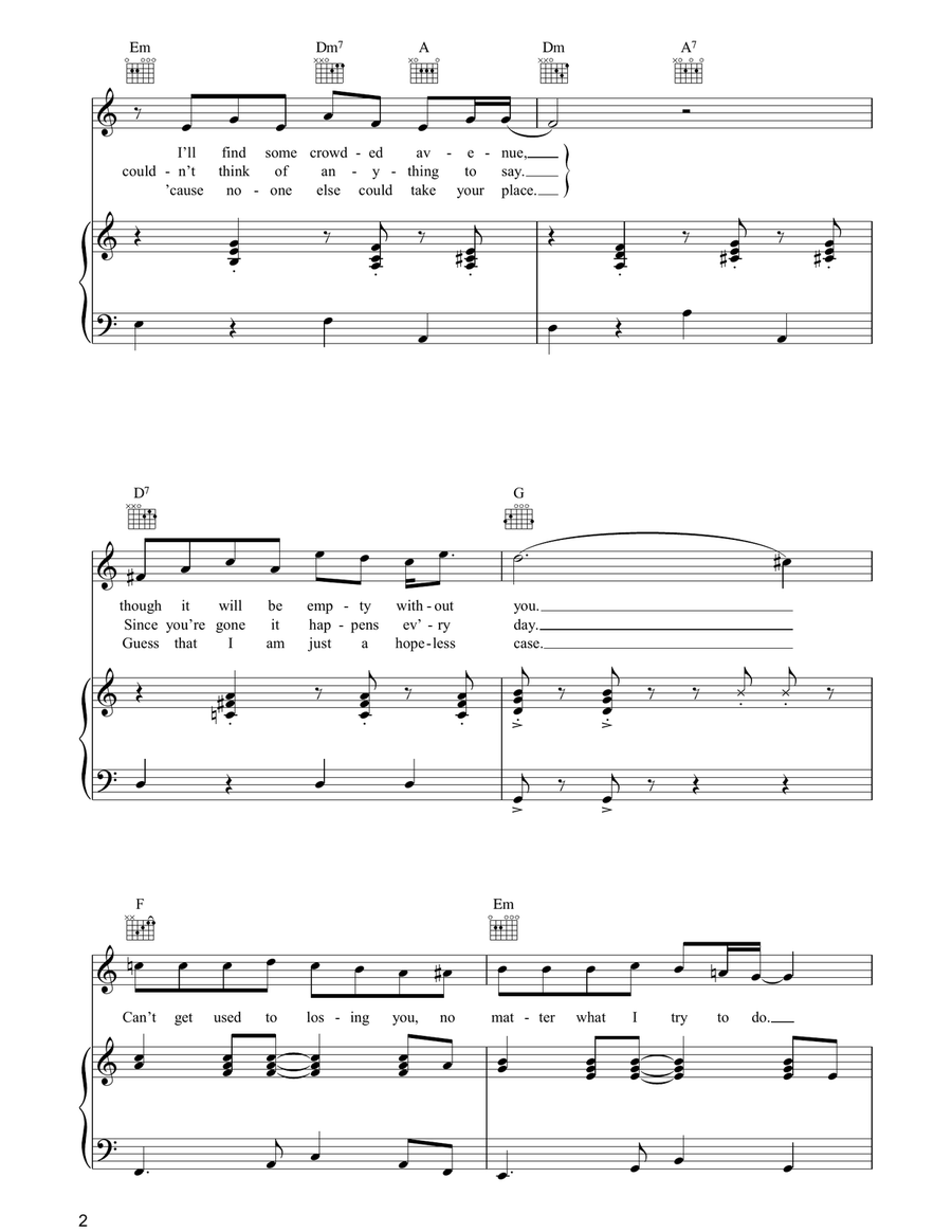Can't Get Used To Losing You Guitar scores gallery preview page 2