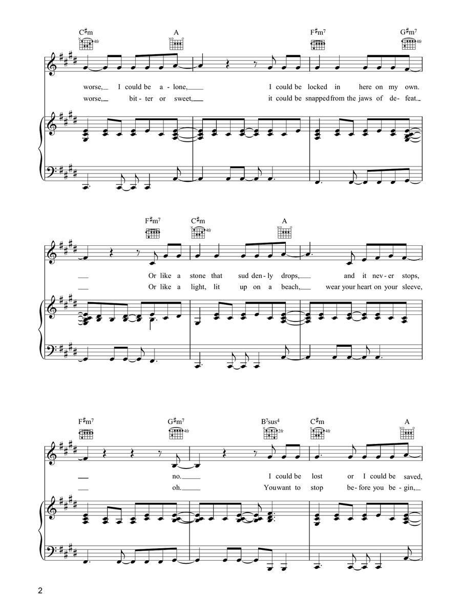 Crests Of Waves Crests Of Waves Piano, Vocal, Guitar scores gallery preview page 2
