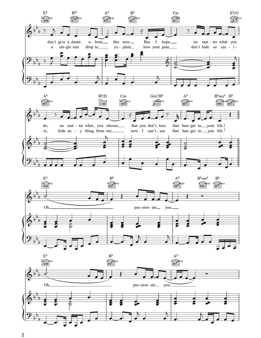 Passionate You Passionate You Acoustic Guitar scores gallery preview page 2