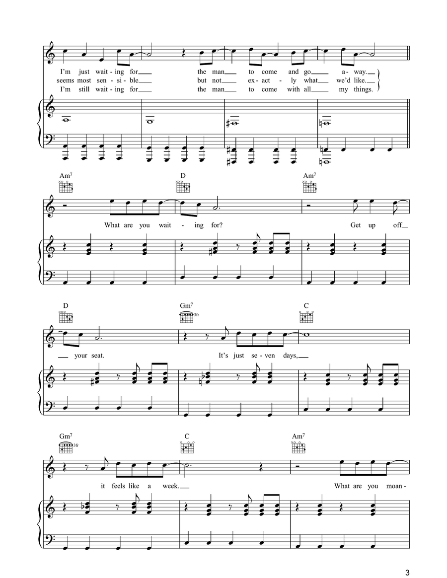 Learnt My Lesson Well Piano, Vocal, Guitar scores gallery preview page 3