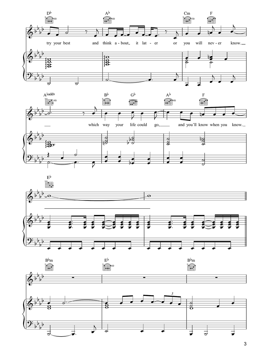 Try Your Best Try Your Best Piano, Vocal, Guitar scores gallery preview page 3